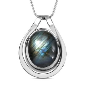 Labradorit Schmuckset Edelstahl ca. 18.00 ct