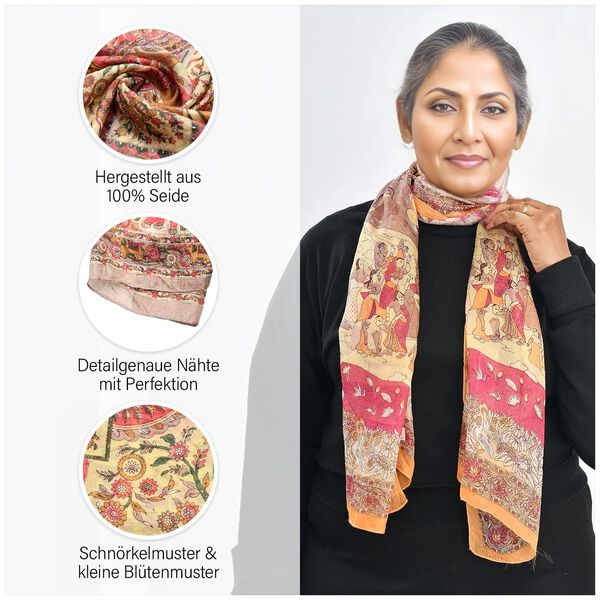 Luxuriöser Seiden-Schal, orange image number 4