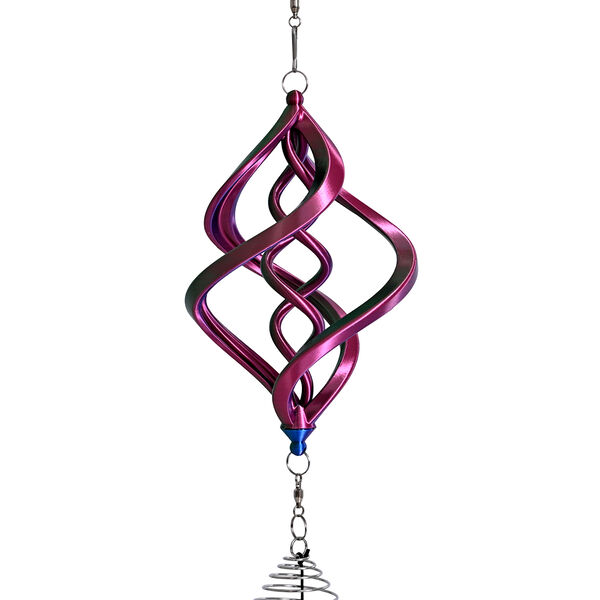 3D Windspiel, Aluminium, 10.3 x 10.3 x 61 cm, Rot image number 3