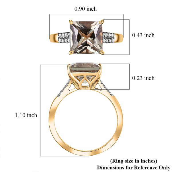 AAA Turkizit, Weißer Diamant Ring 585 Gold (Größe 17.00) ca. 4,40 ct image number 5