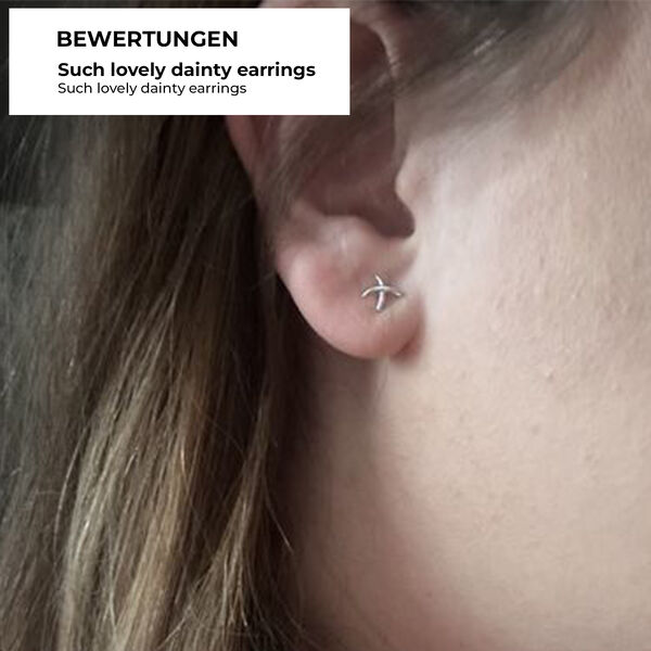 Molto Kiss Stacking Ohrstecker in rhodiniertem Silber image number 13