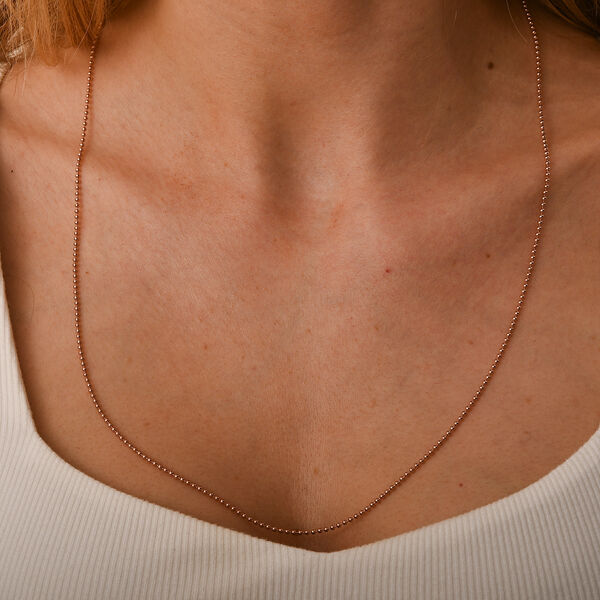 925 Silber rosévergoldet Kette, ca. 60 cm, ca. 4,10g image number 2