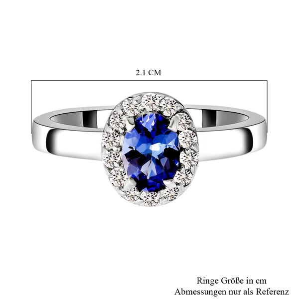 Tansanit und Zirkon Ring - 1,10 ct. image number 5
