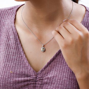 AA nat&uuml;rlicher goldener Tansanit und Diamant-Anh&auml;nger - 0,99 ct.