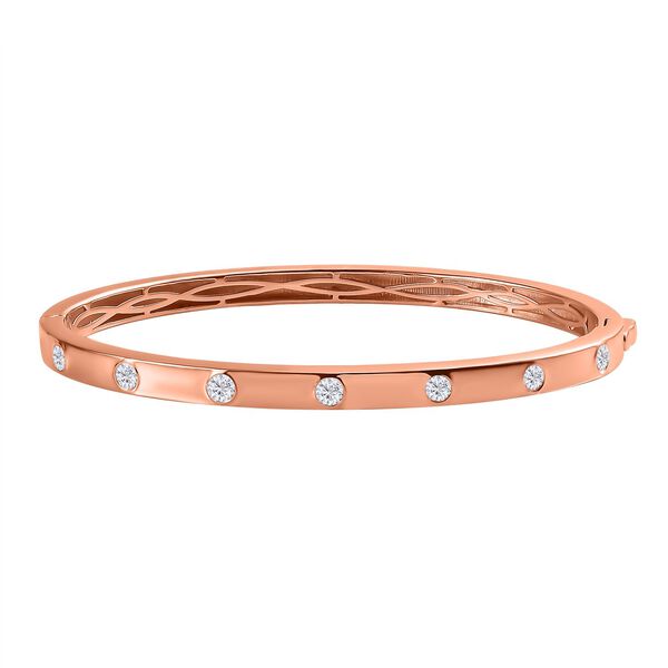 Moissanit Armreif, 19cm, 925 Silber mit Roségold Vermeil - 0,86 ct. image number 0