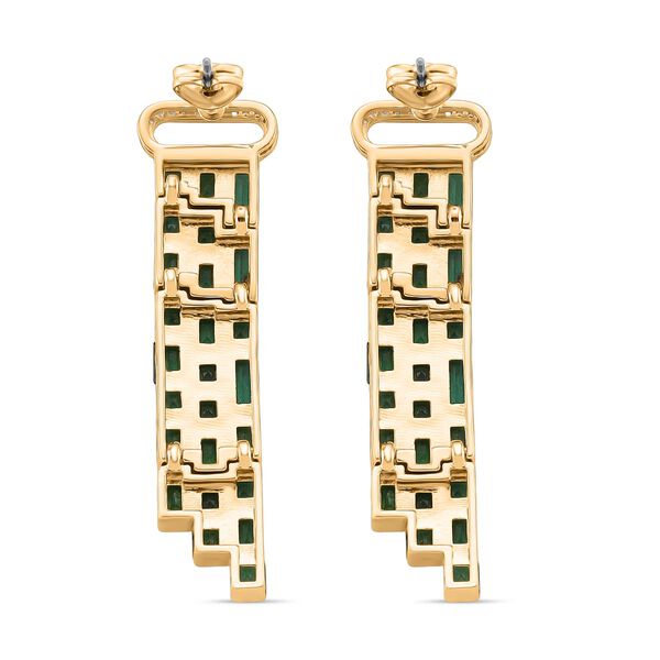 Weißer Zirkonia, Glas Ohrringe, Nickelfreies Messing goldfarben image number 5