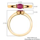 Afrikanischer Rubin, (Fissure gefüllt) Ring, 925 Silber vergoldet (Größe 17.00) ca. 0.65 ct image number 6