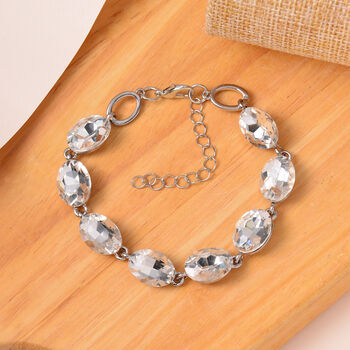 Wei&szlig;er Kristall Armband ca. 19 cm