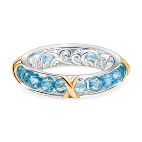 Himmelblauer Topas Ring - 6,20 ct.