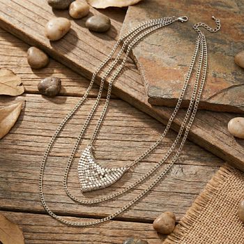 Halskette ca. 40.5 cm + 5 cm Extender, Nickelfreies Messing