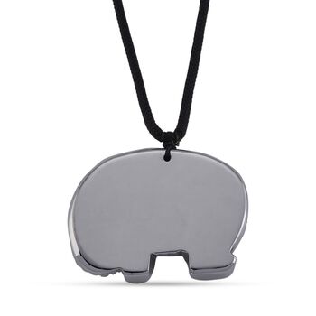 Terahertz Halskette, Elefantemotiv, ca. 71 cm, ca. 100.00 ct