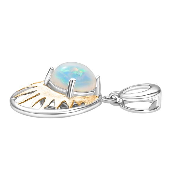D'Joy AA Natürlicher, äthiopischer Welo Opal Anhänger 925 Silber platiniert und vergoldet ca. 1.36 ct image number 4