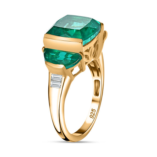 Smaragd Triplett Quarz Ring - 7,21 ct. image number 5