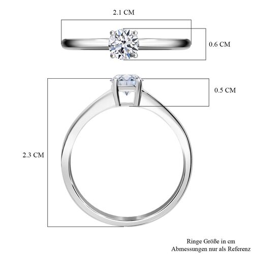 LUXURIANT DIAMOND - Lab Grown Diamant D-IF IGI zertifiziert Ring 950 Platin (Größe 20.00) ca. 1.00 ct image number 5