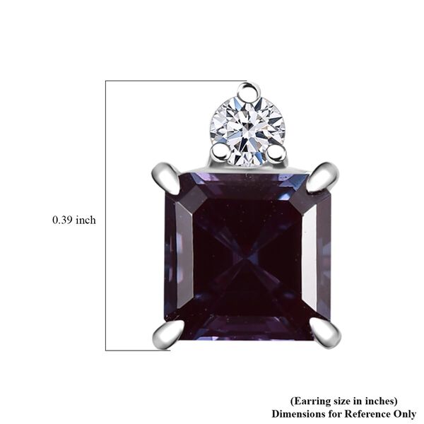 LUXURIANT DIAMANT - AAA Lab Grown Alexandrit, Lab Grown Diamant Ohrringe 417 Gold ca. 3.15 ct image number 4