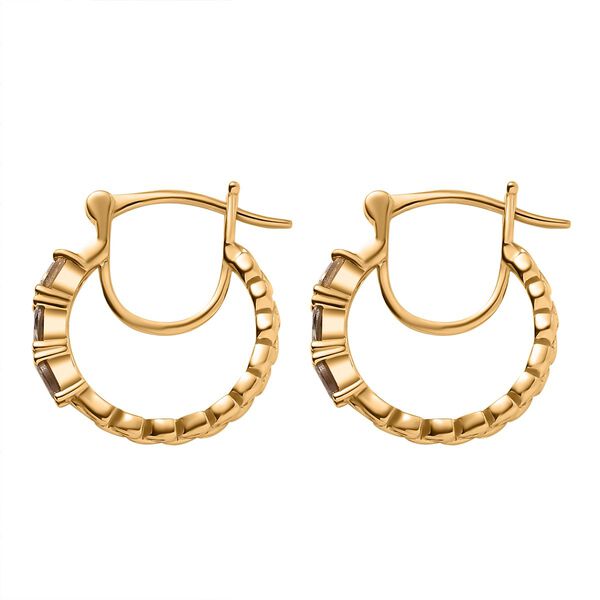 AA Nat&uuml;rliche, goldene Tansanit-Ohrringe - 0,95 ct. image number 5