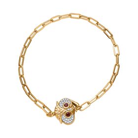 GP Trifono Kollektion- Mosambik Granat, Zirkon und Kanchanaburi blaues Saphir-Armband, 19 cm - 0,50 ct.