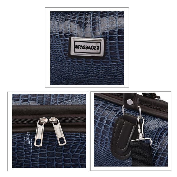 Passage Reisetasche aus naturfreundlichem Kunstleder, 45x20x32cm, Blau image number 5