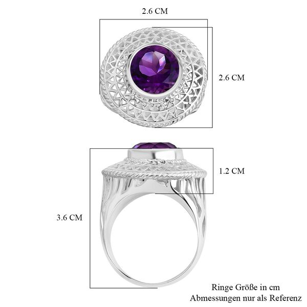 Royal Bali Kollektion - Afrikanischer Amethyst Ring - 6,18 ct. image number 5
