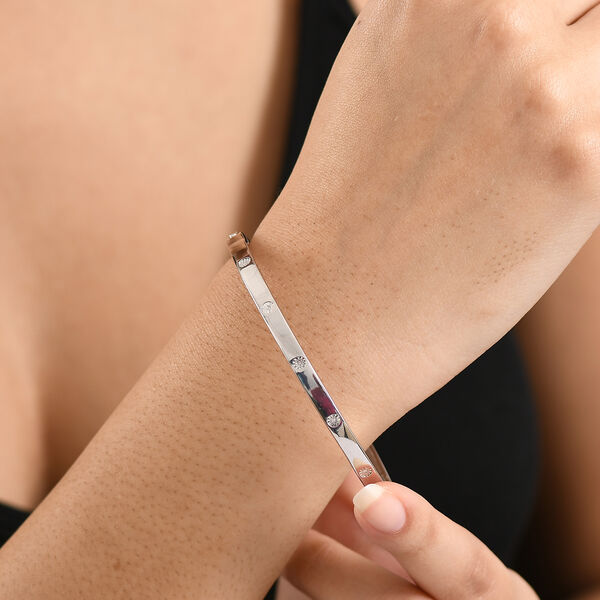 EverTrue 19cm Armreif mit Diamantakzenten, Silberton image number 3