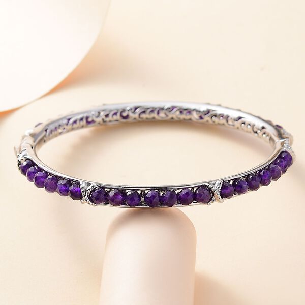 Afrikanischer Amethyst-Armreif, 19 cm - 22,86 ct. image number 2