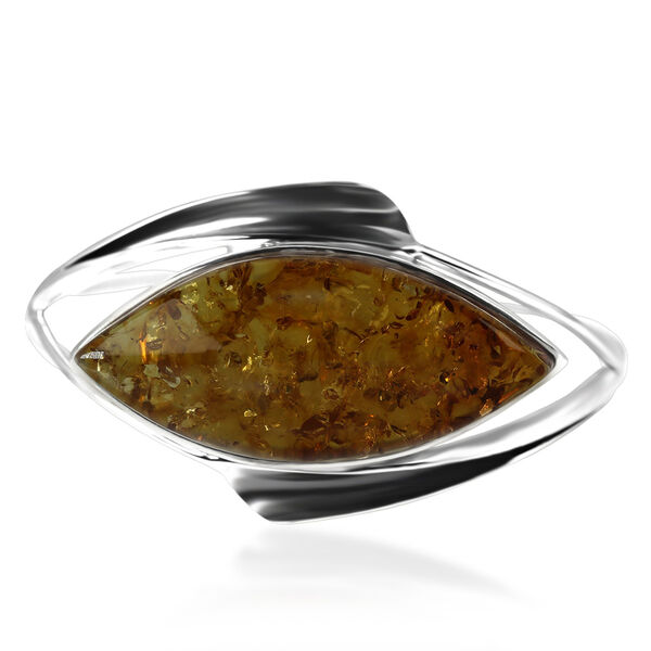 Nat&uuml;rlicher Baltischer Bernstein Armreif ca. 19 cm 925 Silber