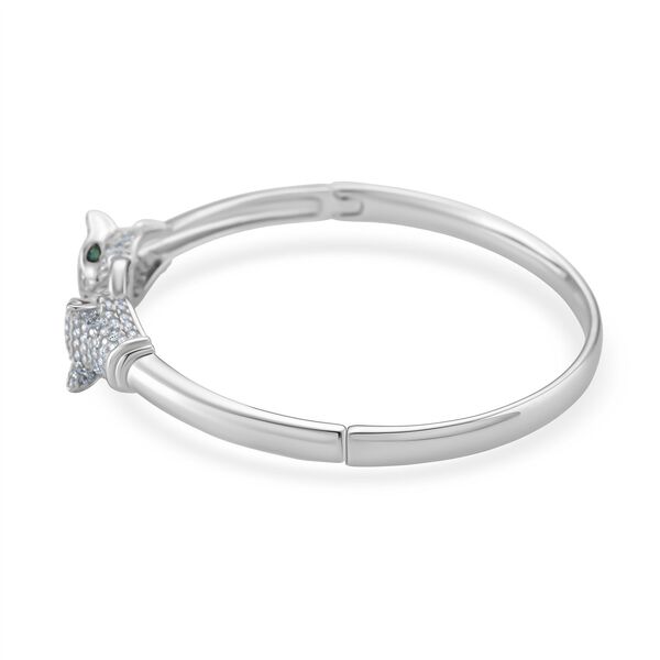 Grüner Zirkonia, Weißer Zirkonia Armreif ca. 19 cm Nickelfreies Messing 0.80 ct image number 3