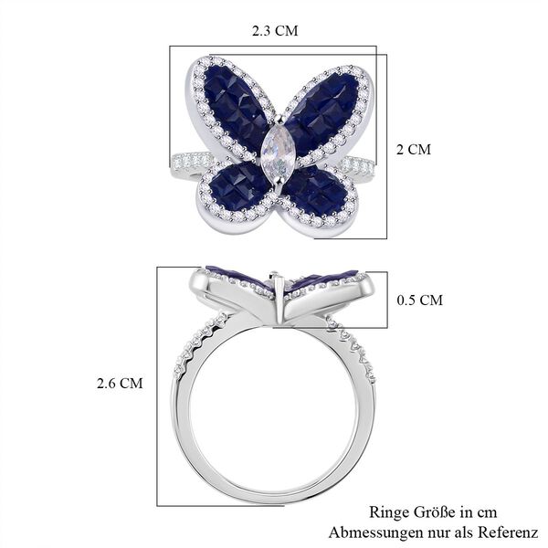 Blauer und weißer Zirkonia Ring image number 6