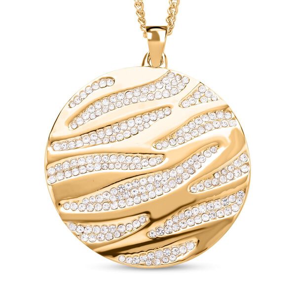 Wei&szlig;er Kristall-Anh&auml;nger mit Kette - 8 ct.