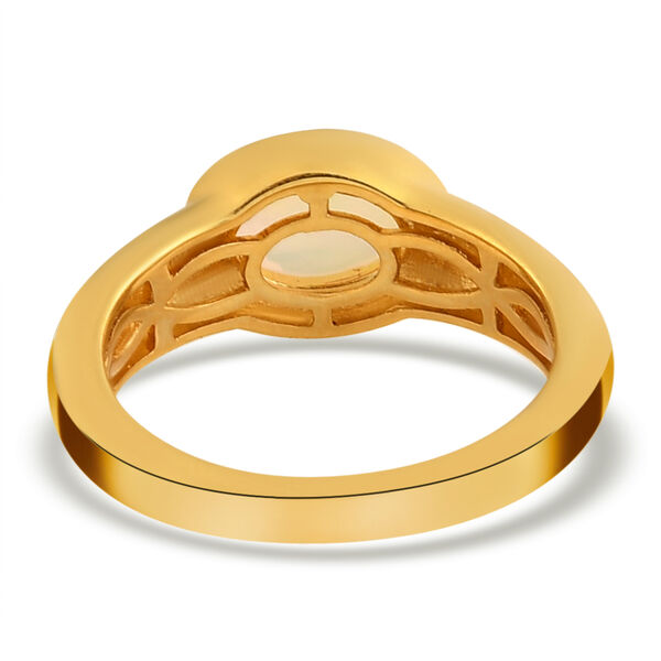 Nat&uuml;rlicher, &auml;thiopischer Opal-Ring, 925 Silber Gelbgold Vermeil  ca. 0,80 ct image number 7
