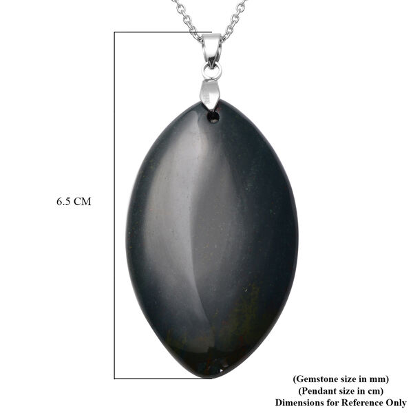Ozean Jaspis Anh&auml;nger mit Kette ca. 45 cm Edelstahl 98,00 ct image number 5