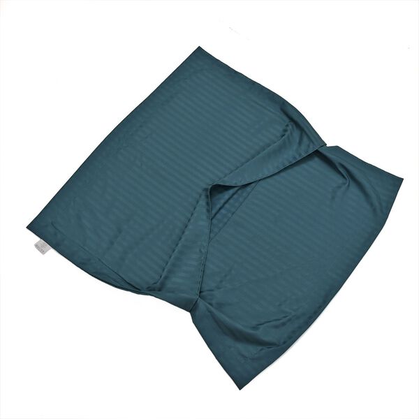 2-teiliges Bettwäsche-Set mit vertikalem Streifenmuster, 135x200 cm und 80x80 cm, Dunkelgrün image number 7