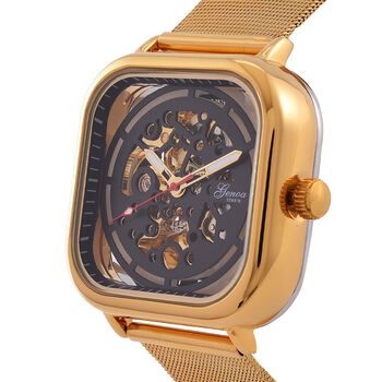 Reiner Edelstahl IP-GelbbeschichtungUhren 8.5 cm