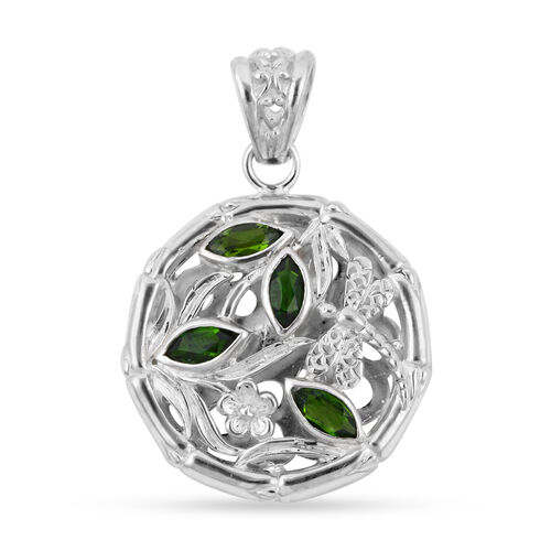 Royal Bali Kollektion - natürlicher Chromdiopsid-Anhänger, 925 Silber 1.2 (Größe 20.00) ca. 1,20 ct image number 0