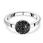 Schwarzer Diamant-Ring, 925 Silber platiniert  ca. 0,33 ct image number 0