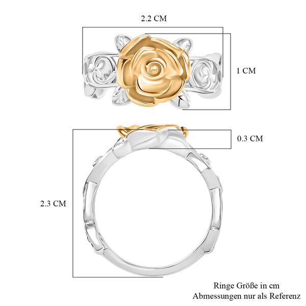 D'Joy Rosen-Ring, 925 Silber platiniert und vergoldet image number 7