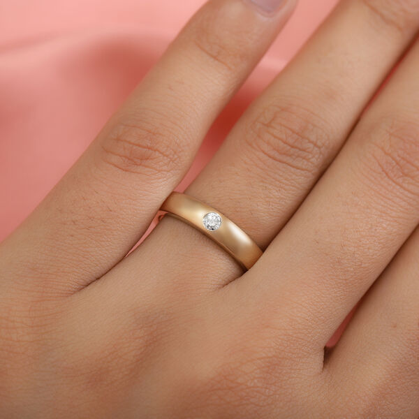 Diamant zertifiziert I2-I3 Band Ring 375 Gelbgold image number 3