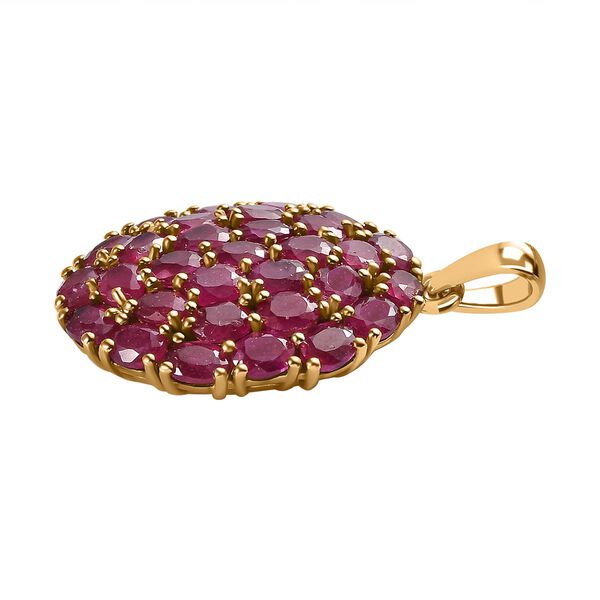 Afrikanischer Rubin-Anhänger 925 Silber 750 Gelbgold Vermeil ca. 7.72 ct image number 4