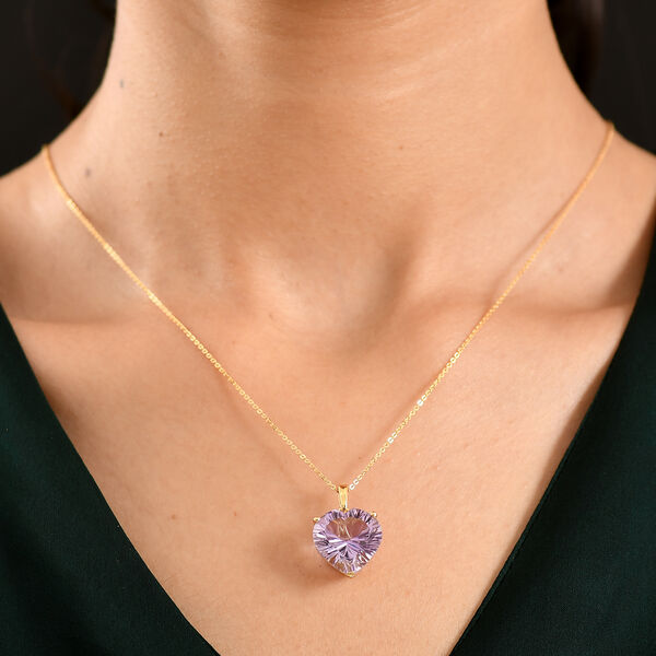 D'Joy AA Rose De France Amethyst Anh&auml;nger mit 50cm Kette - 10,55 ct. image number 2