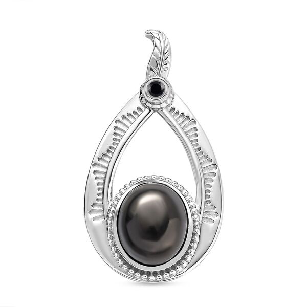 Elite Shungit, Schwarzer Spinell Anhänger 925 Silber rhodiniert ca. 2.94 ct image number 0