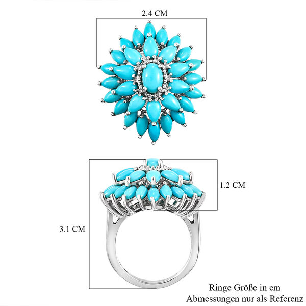 Natürlicher Sleeping Beauty Türkis-Ring - 4,09 ct. image number 7