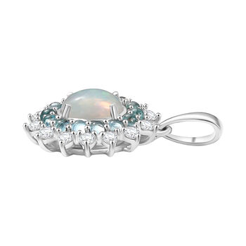 D'Joy AA nat&uuml;rlicher, &auml;thiopischer Welo Opal, blauer Apatit und Zirkon Anh&auml;nger - 2,26 ct.