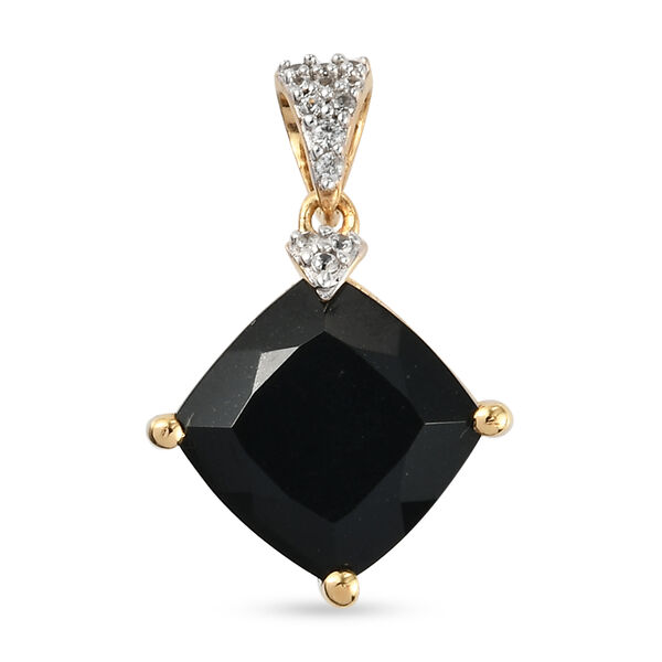 Schwarzer Turmalin und Zirkon-Anh&auml;nger - 4,71 ct.