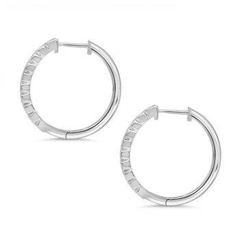 LUXURIANT 0,50 ct. SI Labor Diamant Ohrringe, 925 Silber rhodiniert