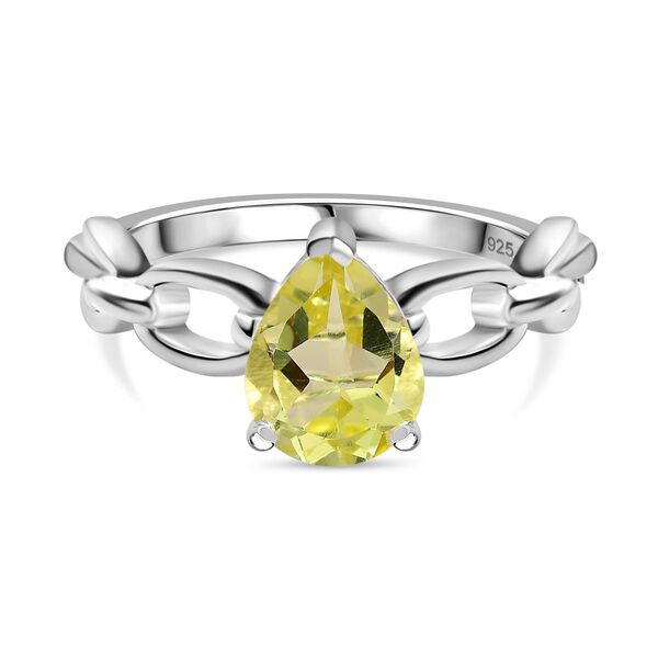 Ouro Verde-Quarz Ring 925 Silber (Gr&ouml;&szlig;e 20.00) ca. 1,75 ct