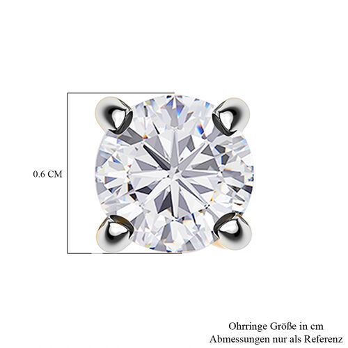 IGI zertifizierte SI GH Diamant-Ohrringe in 585 Gelbgold - 1 ct. image number 5