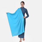 LA MAREY - Großformatiger Schal, 100% Kaschmirwolle, 70 x 195 cm, Türkis