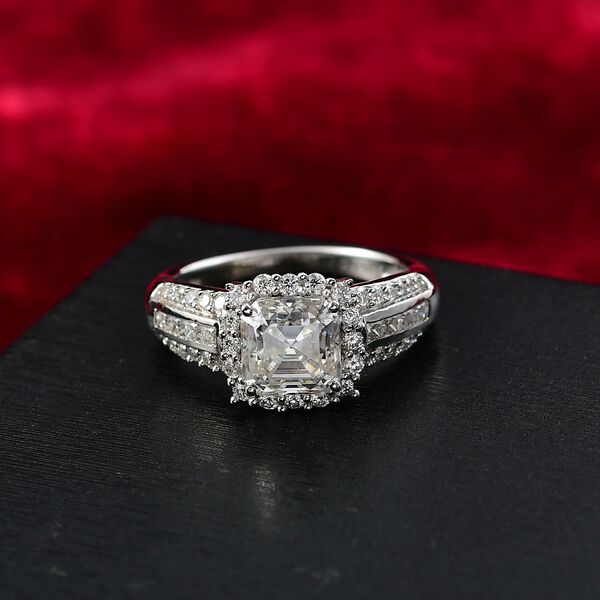 D’joy Moissanit Ring 925 Silber rhodiniert (Größe 21.00) ca. 2,51 ct image number 1