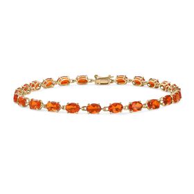 AAAA Feuer opal Armband ca. 20 cm 375 Gold ca. 6,83 ct.