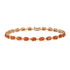 AAAA Feuer opal Armband ca. 20 cm 375 Gold ca. 6,83 ct.